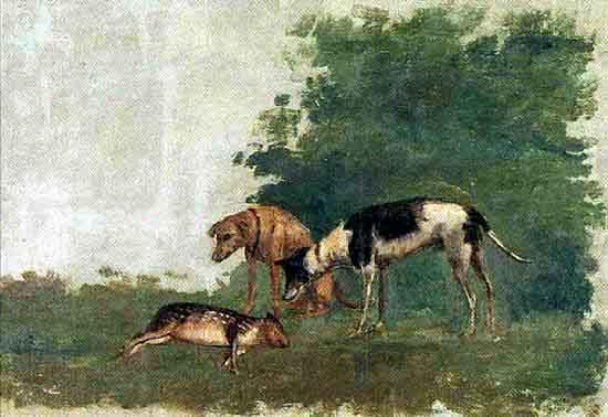 Benedito Calixto Dogs and a capybara china oil painting image
